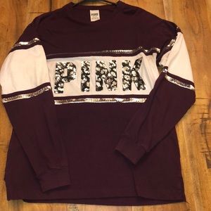 Girls Maroon Long sleeve, with sequins